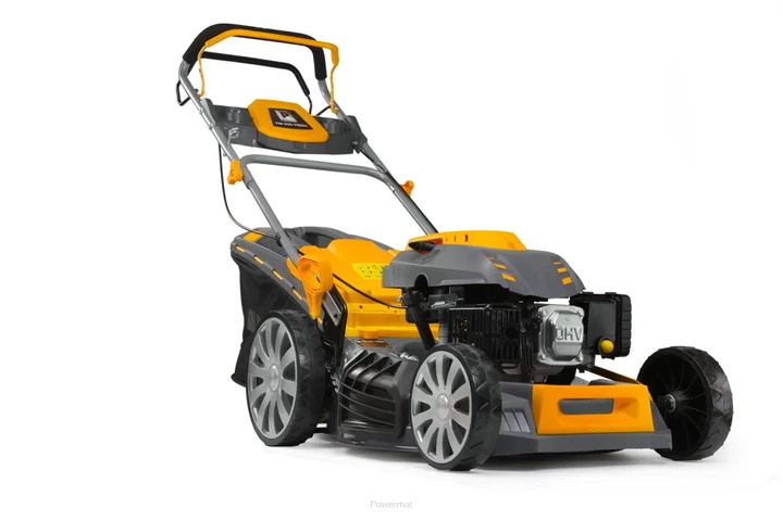 Бензиновая газонокосилка Powermat PM0614 7 л.с. 60 л с мульчированием самоходная с регулировкой высоты держатель для напитков - изображение 2