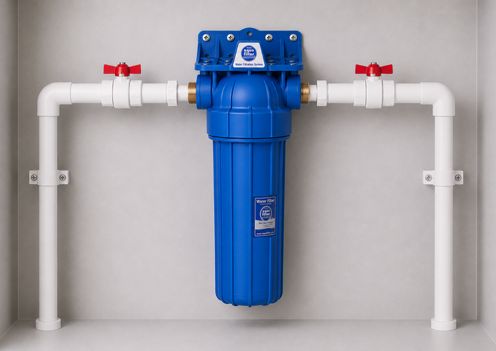 Фільтр магістральний двоелементний Aquafilter FHPRN12-B1-AQ 1/2 з механічним картриджем. - зображення 2