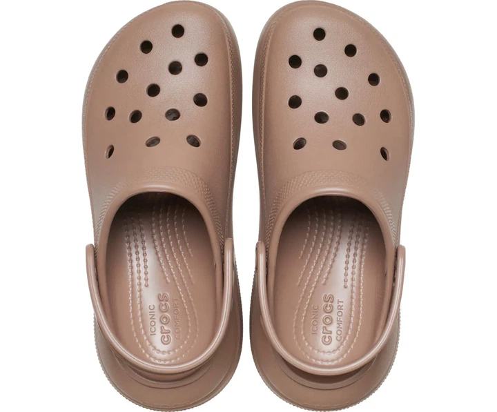 Сабо крокси шльопанці жіночі Crocs Classic Crush Clog розмір EUR 37-38, US M5 W7,24 см Latte Коричневий - Фото 4 Сабо крокси шльопанці жіночі Crocs Classic Crush Clog розмір EUR 37-38, US M5 W7,24 см Latte Коричневий - изображение 4