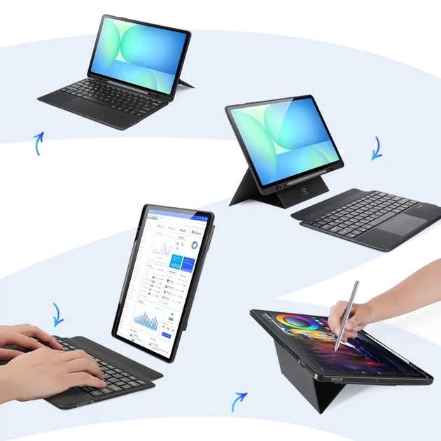 Чехол с клавиатурой Dux Ducis DK для Samsung Tab S10 FE Plus Black (6971824155488) - изображение 6