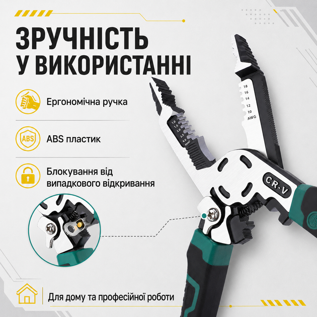 Многофункциональные плоскогубцы из высокоуглеродистой стали для снятия изоляции резки кабеля и зажима - изображение 5