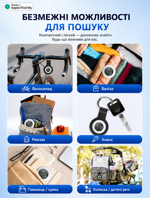 GPS-трекер HUTHUR TAG с функцией Find My для iPhone, iPad и Mac, Bluetooth, IP67, автономность до 12 месяцев для отслеживания вещей и животных - изображение 6