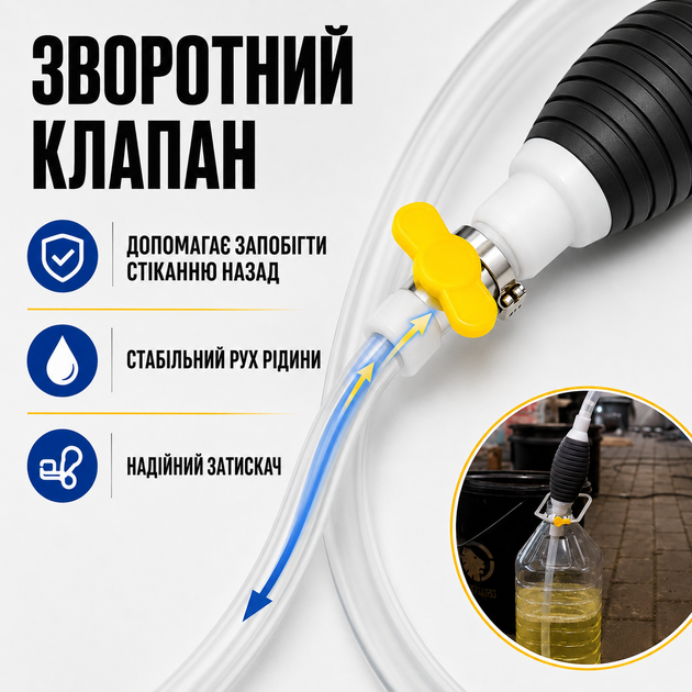 Ручной насос для откачки жидкости 20 л/мин для топлива бензина масла воды и технических жидкостей - изображение 4