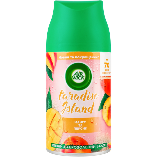 Сменный баллон для освежителя воздуха Air Wick Freshmatic Манго и персик 250 мл - Фото 1 Сменный баллон для освежителя воздуха Air Wick Freshmatic Манго и персик 250 мл - изображение 1