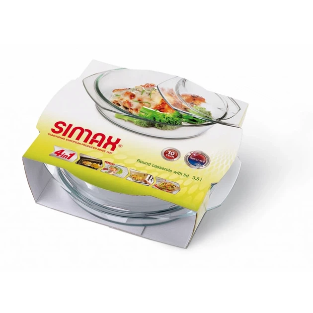 Кастрюля для запекания с крышкой Simax 1,5 л (s6106-6116) - Фото 1 Кастрюля для запекания с крышкой Simax 1,5 л (s6106-6116) - изображение 1