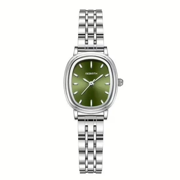 Жіночий наручний годинник Rebirth (Silver-Green) - Фото 2 Жіночий наручний годинник Rebirth (Silver-Green) - зображення 2