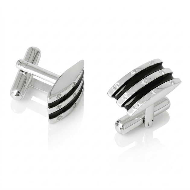 Срібні запонки «Silver Cufflinks Enamel» - Фото 1 Срібні запонки «Silver Cufflinks Enamel» - зображення 1