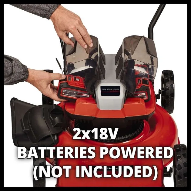 Акумуляторна газонокосарка Einhell PXC GE-CM 36/48 Li M 36В (18+18) 48 см без травозбірника, висота скошування 30-75 мм, вага 16,9 - зображення 6