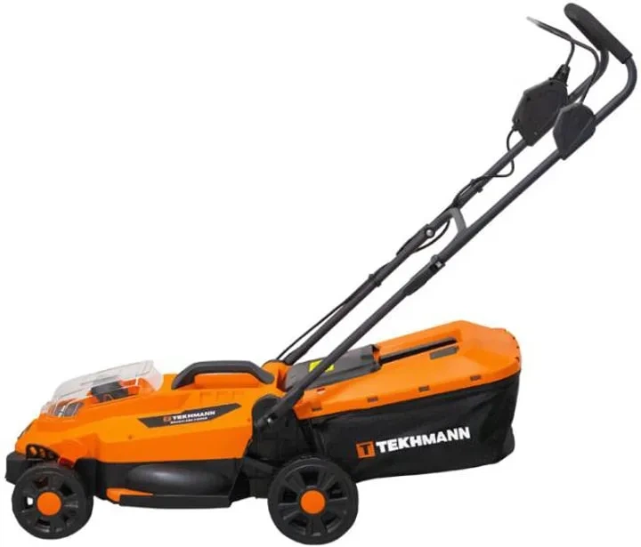 Аккумуляторная газонокосилка Tekhmann TLM-2033/i20 BL, 20В, ширина кошения 33 см, объем травосборника 30 л, высота скашивания 20-60 мм, вес 106 кг, без аккумулятора и зарядного устройства - изображение 4
