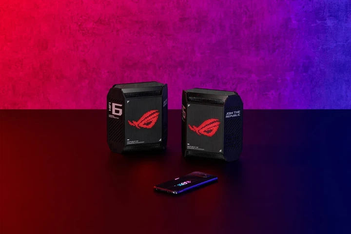 Система WiFi-Mesh ASUS ROG Rapture GT6 AX10000, 3xGE LAN, 1x2.5GE WAN, 1xUSB 3.2, 2 модуля, черный. - изображение 2