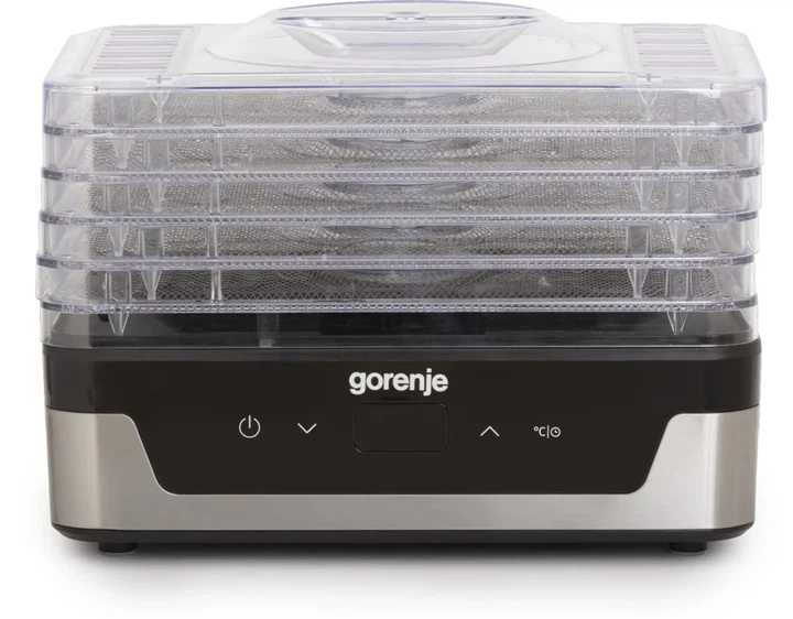 Сушилка для продуктов Gorenje, мощность 230 Вт, 5 поддонов по 28 см, диаметр 29 см, максимальная температура 75°C, электронное управление, белый цвет - изображение 4
