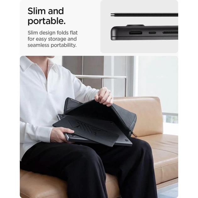Підставка Spigen LD201-S6 SlimFold для ноутбука Space Grey (AMP11115) - зображення 11