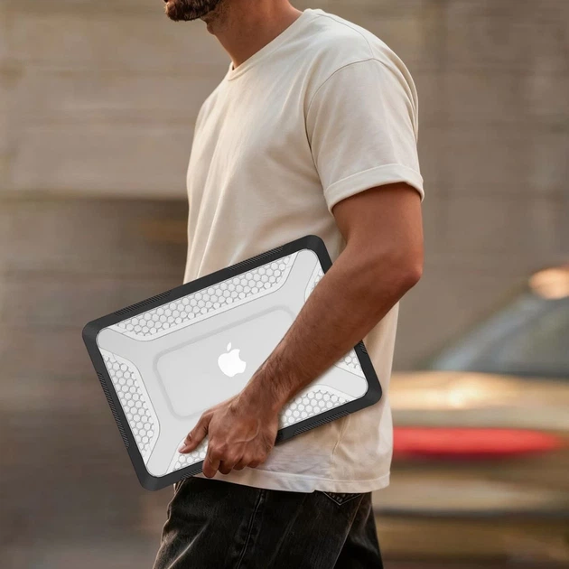 Чехол Tech-Protect Kevlar Pro для MacBook Neo 13 2026 Matte Black/Clear (5906302323326) - Фото 9 Чехол Tech-Protect Kevlar Pro для MacBook Neo 13 2026 Matte Black/Clear (5906302323326) - изображение 9