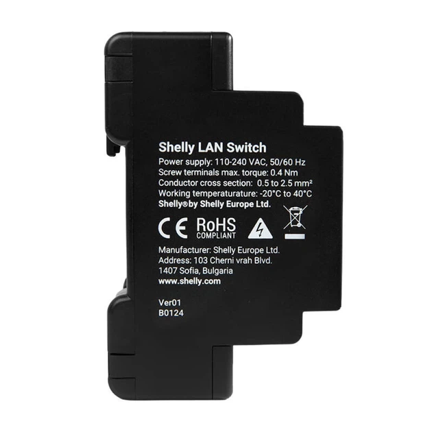 Коммутатор Shelly LAN Switch 5-портовый (LANSwitch) - изображение 3