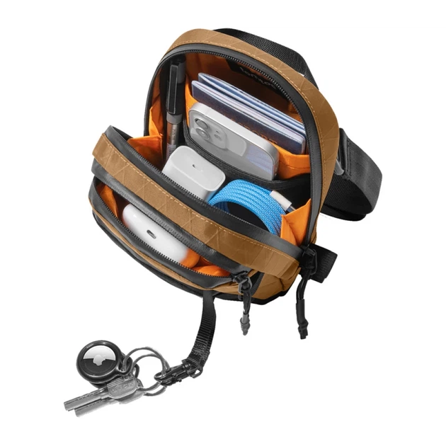 Сумка дорожная TOMTOC Aviator-T37 X-Pac 1.3L Brown - Фото 6 Сумка дорожная TOMTOC Aviator-T37 X-Pac 1.3L Brown - изображение 6