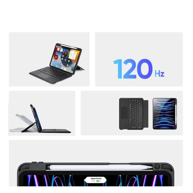Чохол-клавіатура DUX DUCIS DK Series Bluetooth Keyboard Case для iPad Air 10.9 2022/2020 | Pro 11 2022/2021/2020/2018 Black (6934913024614) - зображення 9