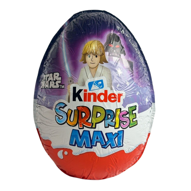 Шоколадне яйце Кіндер-сюрприз "Зоряні Війни" МАКСІ Kinder Surprise MAXI Star Wars 100 г Люк с Дарт Вейдером - Фото 1 Шоколадне яйце Кіндер-сюрприз "Зоряні Війни" МАКСІ Kinder Surprise MAXI Star Wars 100 г Люк с Дарт Вейдером - зображення 1