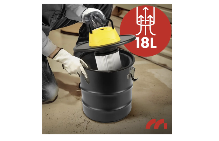 Пилосос для золі та каміна будівельний MalTec TurboVac ML1800-ASH 18 л 1800 Вт - зображення 9