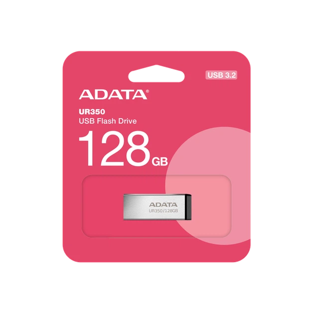 Флеш-накопичувач ADATA USB 3.2 UR 350 128Gb Silver/Black - зображення 2