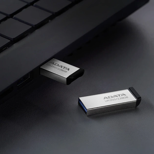 Флеш-накопичувач ADATA USB 3.2 UR 350 128Gb Silver/Black - зображення 6