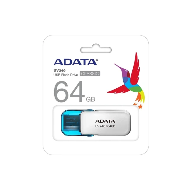 Флеш-накопичувач ADATA USB 2.0 AUV 240 64Gb White - зображення 2