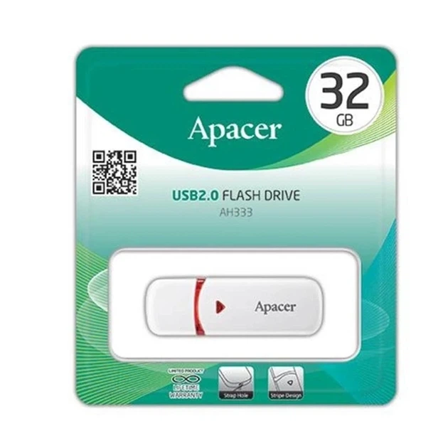 Флеш-накопичувач Apacer USB 2.0 AH333 32Gb White - зображення 2