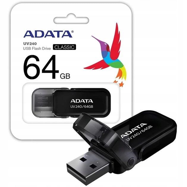 Флеш-накопичувач ADATA USB 2.0 AUV 240 64Gb Black - зображення 2