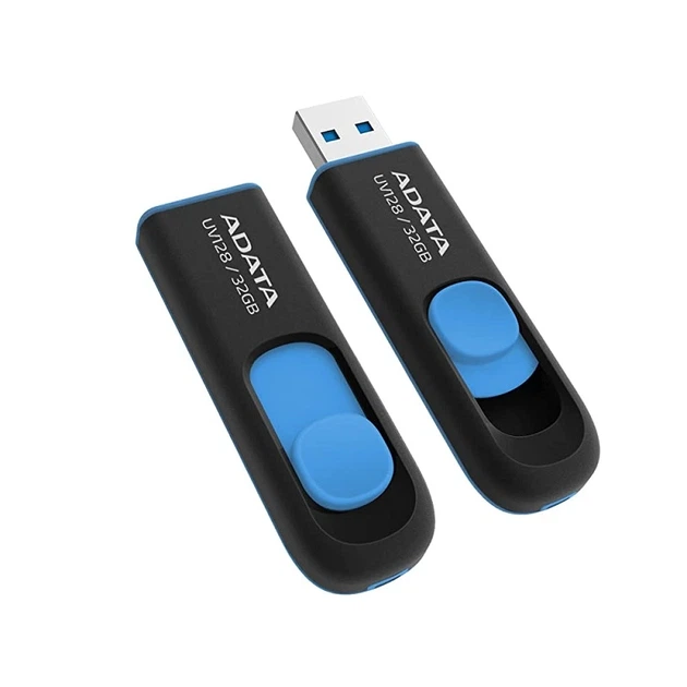 Флеш-накопичувач ADATA USB 3.2 UV 128 32Gb Black/Blue - зображення 5