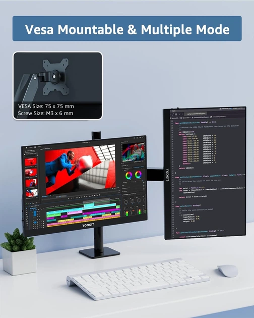 Портативний монітор 15.6" Yodoit PTM15 Full HD IPS 60 Гц - зображення 6