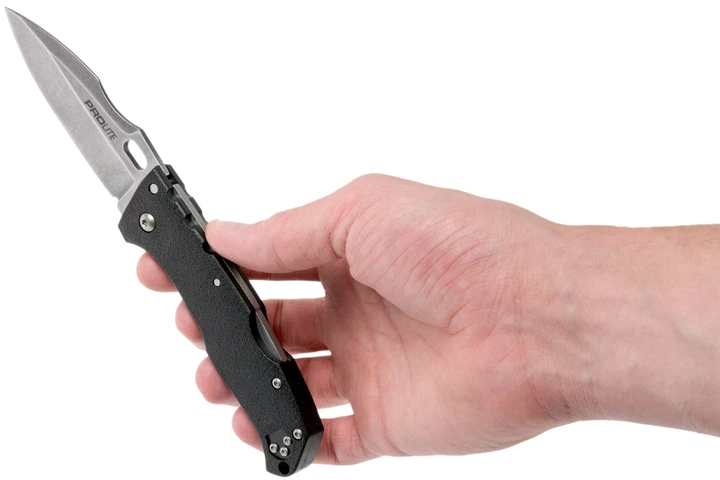 Ніж складаний Cold Steel Pro Lite Sport, замок Tri-Ad Lock, лезо Plain Stonewashed 4116, руківя Black GFN, Тайвань, CS-20NU - Фото 9 Ніж складаний Cold Steel Pro Lite Sport, замок Tri-Ad Lock, лезо Plain Stonewashed 4116, руківя Black GFN, Тайвань, CS-20NU - изображение 9
