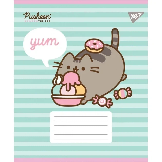 Зошит YES 12 аркушів лінія Pusheen Candy асорті (767598) - Фото 2 Зошит YES 12 аркушів лінія Pusheen Candy асорті (767598) - изображение 2