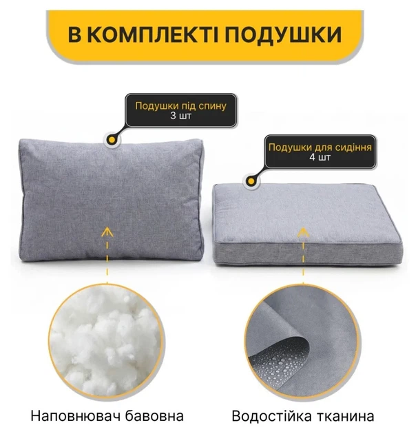 Комплект садових меблів LEOBRO Lounge Set 3-в-1 (LB-1057) (LEO_LB-1057) - Фото 6 Комплект садових меблів LEOBRO Lounge Set 3-в-1 (LB-1057) (LEO_LB-1057) - изображение 6