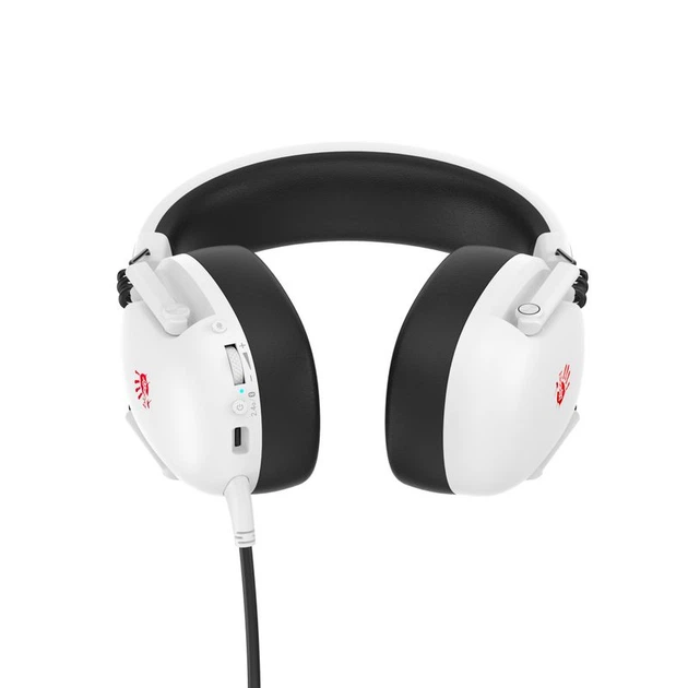 Гарнітура ігрова A4Tech бездротова Bloody GR585 (White) з RGB підсвічуванням, білий колір - Фото 12 Гарнітура ігрова A4Tech бездротова Bloody GR585 (White) з RGB підсвічуванням, білий колір - зображення 12