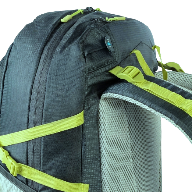 Рюкзак спортивний Crivit 30L з дощовиком та кріпленням для гідратора Сірий з жовтим - зображення 4