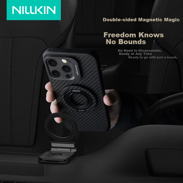Підставка-кільце NILLKIN магнітна MagSafe для iPhone/Xiaomi, кевлар, поворот 360° - Фото 9 Підставка-кільце NILLKIN магнітна MagSafe для iPhone/Xiaomi, кевлар, поворот 360° - зображення 9