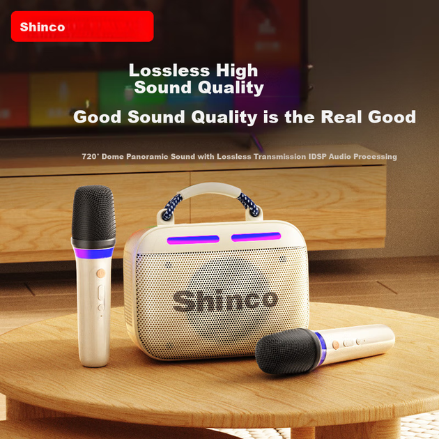 Комплект Shinco SK6 Home KTV с беспроводным микрофоном, устройством для пения со встроенной звуковой картой, Bluetooth-колонкой и караоке-системой. - Фото 7 Комплект Shinco SK6 Home KTV с беспроводным микрофоном, устройством для пения со встроенной звуковой картой, Bluetooth-колонкой и караоке-системой. - изображение 7