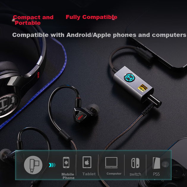 Звуковая карта EDIFIER HECATE GS05 Pro игровая с декодером, для наушников - изображение 9