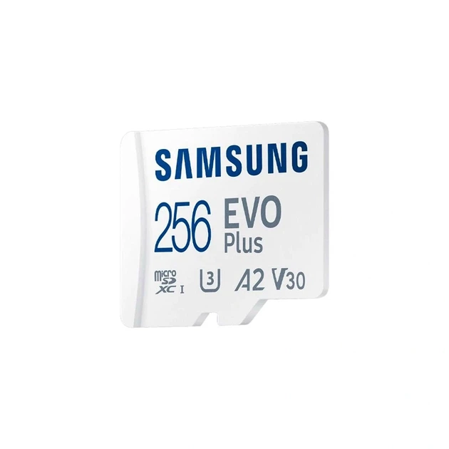 Картка пам'яті Samsung EVO Plus 256 GB microSD UHS-I U3 з адаптером SD для зберігання даних - Фото 4 Картка пам'яті Samsung EVO Plus 256 GB microSD UHS-I U3 з адаптером SD для зберігання даних - зображення 4
