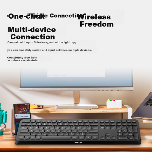 Клавиатура беспроводная Philips SPK6407 Bluetooth - изображение 3