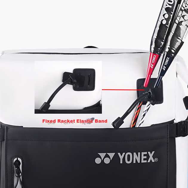 Рюкзак YONEX BA292CR для ракеток бадминтона, вместительный, бело-черный - Фото 5 Рюкзак YONEX BA292CR для ракеток бадминтона, вместительный, бело-черный - изображение 5
