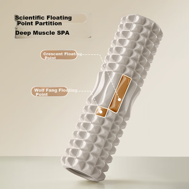 Массажный ролик JD Jingzao Foam Roller для ног, йога, фитнес, белый - изображение 8