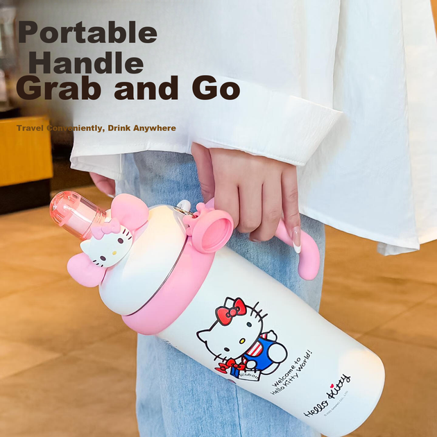 Стакан SANRIO Hello Kitty Bobo для льоду з трубочкою, нержавіюча сталь 316, 960 мл - зображення 12