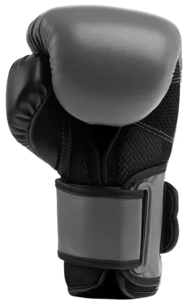 Боксерские перчатки Everlast 100% полиуретан 14 унций серые черные - изображение 3