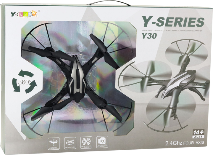 Dron Lean Toys Y30 R/C LED czarny (5905991068921) - Zdjęcie 1 Dron Lean Toys Y30 R/C LED czarny (5905991068921) - obraz 1
