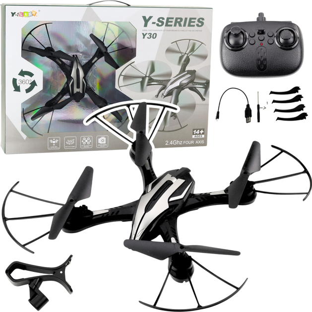 Dron Lean Toys Y30 R/C LED czarny (5905991068921) - Zdjęcie 2 Dron Lean Toys Y30 R/C LED czarny (5905991068921) - obraz 2