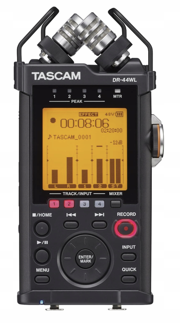 Rejestrator cyfrowy Tascam DR-44WLB (4907034133611) - Zdjęcie 1 Rejestrator cyfrowy Tascam DR-44WLB (4907034133611) - obraz 1