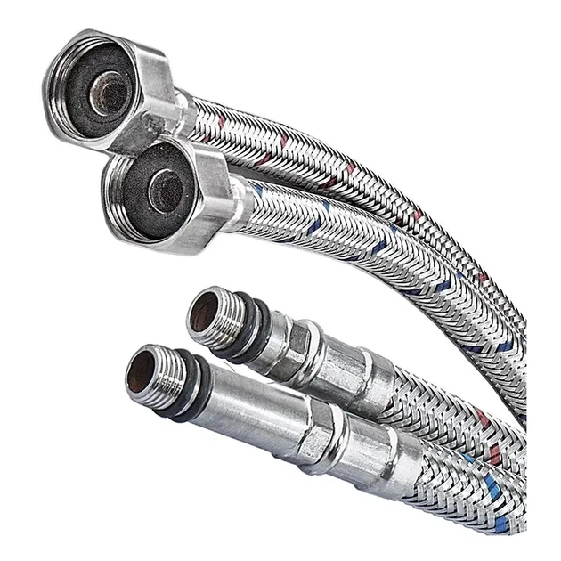 Шланги-голки для смесителей 30 см Champion FH-01-F1/2"xM10-30 нержавейка (пара) (AC0666) - изображение 4