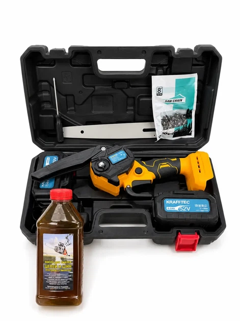 Аккумуляторная бесщеточная мини-пила Krafftec PRO 48V 6Ah - изображение 3