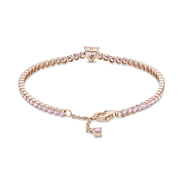Браслет Pandora "Блестящее паве" (RoseGold-Pink) - изображение 3