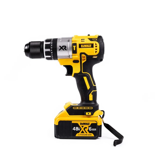 Набор инструментов 2в1 DeWalt 48 В 6 А·ч аккумуляторный ударный шуруповерт DCD996P2 96 Нм дрель 13 мм бесщеточная УШМ DCG409 125 мм болгарка 11000 об мин для сверления резки шлифовки ремонта строительства монтажа с двумя АКБ кейсом - изображение 3